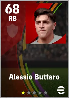 Alessio Buttaro eFootball 2026 player card — 68 OVR RB