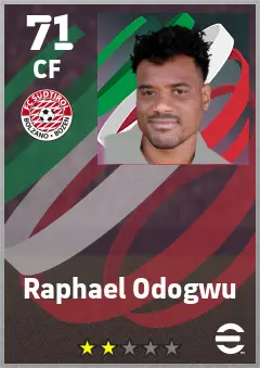 Raphael Odogwu eFootball 2026 player card — 71 OVR CF