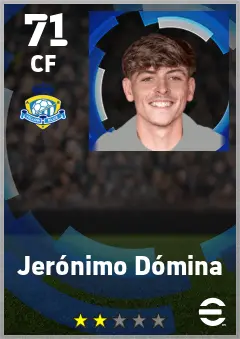 Jeronimo Domina eFootball 2026 player card — 71 OVR CF
