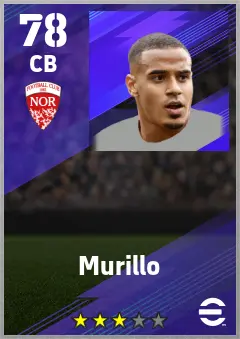 Murillo eFootball 2026 player card — 78 OVR CB