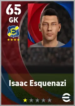 Isaac Esquenazi eFootball 2026 player card — 65 OVR GK