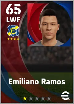 Emiliano Ramos eFootball 2026 player card — 65 OVR LWF