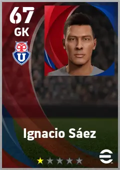 Ignacio Saez eFootball 2026 player card — 67 OVR GK