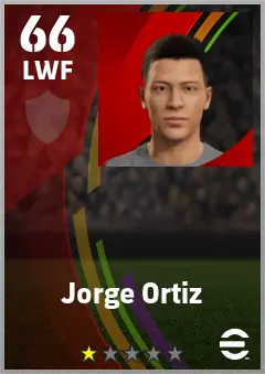 Jorge Ortiz eFootball 2026 player card — 66 OVR LWF