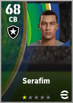 Serafim eFootball 2026 player card — 68 OVR CB