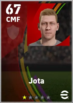 Jota eFootball 2026 player card — 67 OVR CMF
