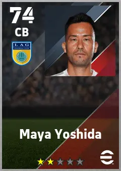 Maya Yoshida eFootball 2026 player card — 74 OVR CB