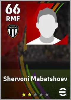 Shervoni Mabatshoev eFootball 2026 player card — 66 OVR RMF