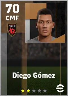 Diego Gomez eFootball 2026 player card — 70 OVR CMF