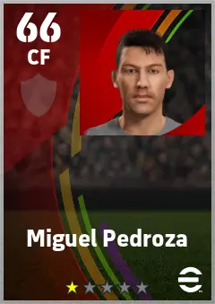 Miguel Pedroza eFootball 2026 player card — 66 OVR CF