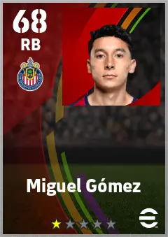 Miguel Gomez eFootball 2026 player card — 68 OVR RB
