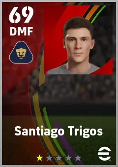 Santiago Trigos eFootball 2026 player card — 69 OVR DMF