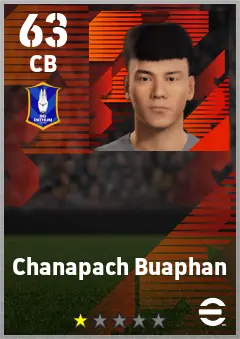 Chanapach Buaphan eFootball 2026 player card — 63 OVR CB
