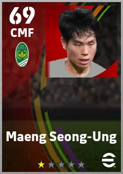 Maeng Seong-Ung eFootball 2026 player card — 69 OVR CMF