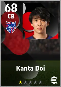 Kanta Doi eFootball 2026 player card — 68 OVR CB