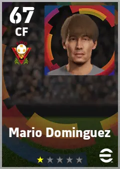 Mario Dominguez eFootball 2026 player card — 67 OVR CF
