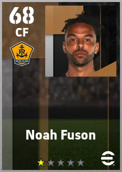 Noah Fuson eFootball 2026 player card — 68 OVR CF