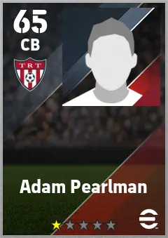 Adam Pearlman eFootball 2026 player card — 65 OVR CB