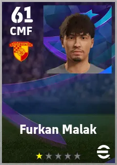 Furkan Malak eFootball 2026 player card — 61 OVR CMF