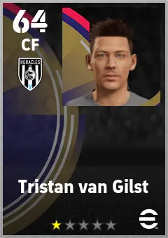 Tristan van Gilst eFootball 2026 player card — 64 OVR CF