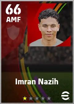 Imran Nazih eFootball 2026 player card — 66 OVR AMF