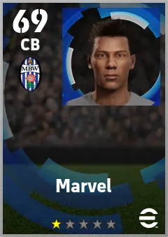 Marvel eFootball 2026 player card — 69 OVR CB
