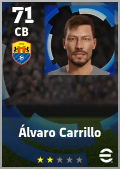 Alvaro Carrillo eFootball 2026 player card — 71 OVR CB