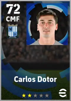 Carlos Dotor eFootball 2026 player card — 72 OVR CMF