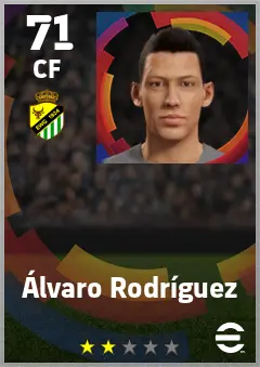 Alvaro Rodriguez eFootball 2026 player card — 71 OVR CF