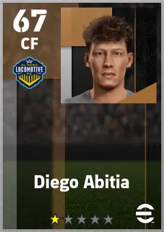Diego Abitia eFootball 2026 player card — 67 OVR CF