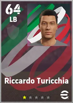 Riccardo Turicchia eFootball 2026 player card — 64 OVR LB