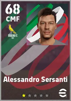 Alessandro Sersanti eFootball 2026 player card — 68 OVR CMF