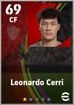 Leonardo Cerri eFootball 2026 player card — 69 OVR CF