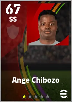 Ange Chibozo eFootball 2026 player card — 67 OVR SS