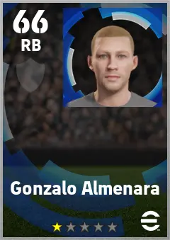 Gonzalo Almenara eFootball 2026 player card — 66 OVR RB