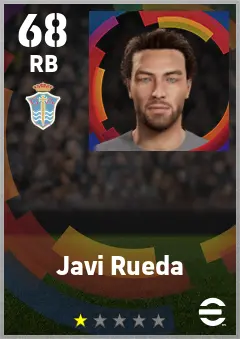 Javi Rueda eFootball 2026 player card — 68 OVR RB