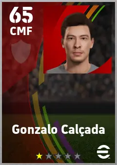 Gonzalo Calcada eFootball 2026 player card — 65 OVR CMF