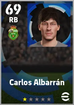 Carlos Albarran eFootball 2026 player card — 69 OVR RB