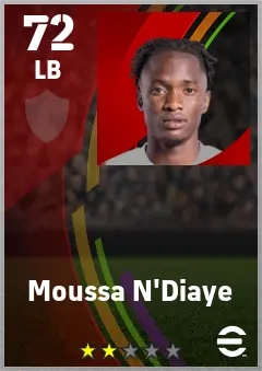Moussa N Diaye eFootball 2026 player card — 72 OVR LB
