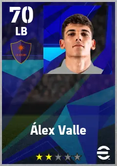 Alex Valle eFootball 2026 player card — 70 OVR LB