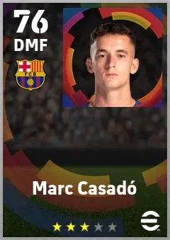 Marc Casado eFootball 2026 player card — 76 OVR DMF