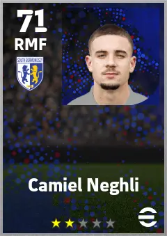 Camiel Neghli eFootball 2026 player card — 71 OVR RMF