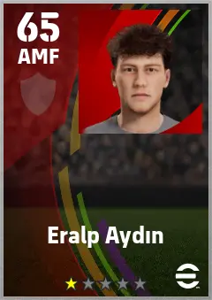 Eralp Aydin eFootball 2026 player card — 65 OVR AMF