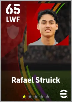 Rafael Struick eFootball 2026 player card — 65 OVR LWF