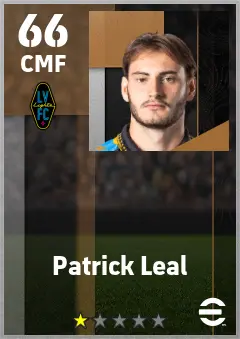 Patrick Leal eFootball 2026 player card — 66 OVR CMF