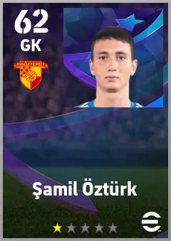Samil Ozturk eFootball 2026 player card — 62 OVR GK
