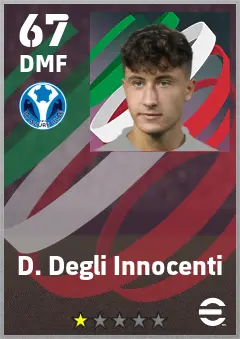 D. Degli Innocenti eFootball 2026 player card — 67 OVR DMF