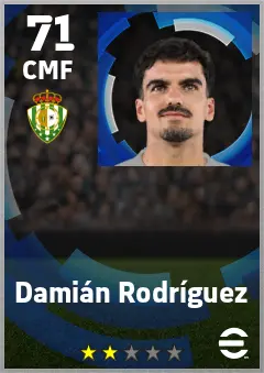 Damian Rodriguez eFootball 2026 player card — 71 OVR CMF