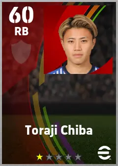 Toraji Chiba eFootball 2026 player card — 60 OVR RB