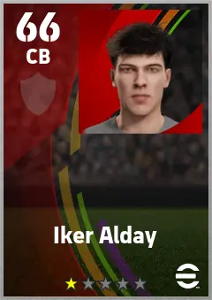 Iker Alday eFootball 2026 player card — 66 OVR CB